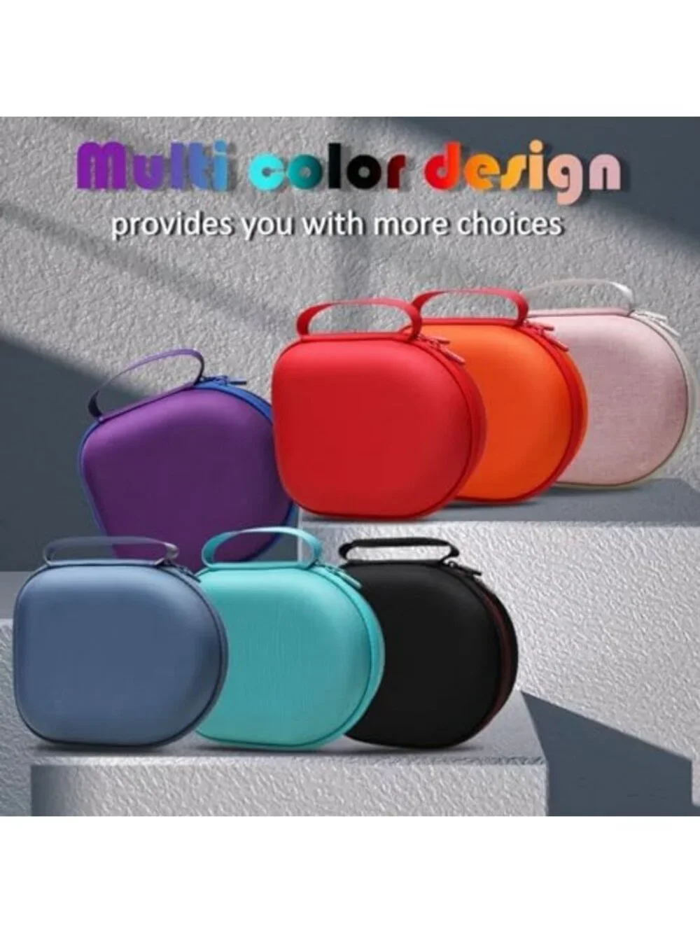Universal Headphone Case for ATH-M20x, Raycon, JBL, Sony, Anker - Black Storage